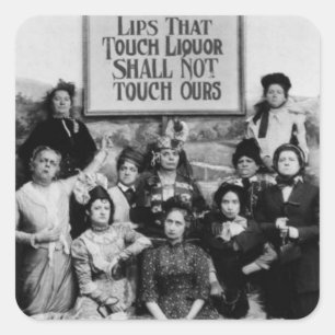 Sticker Carré Les Lèvres Qui Touchent Le Liqueur Ne Toucheront P