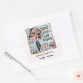 Sticker Carré Les Livres Me Rendent Heureux (Enveloppe)