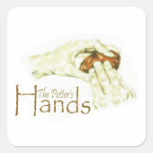 Sticker Carré Les mains du potier (Devant)