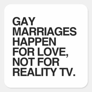 STICKER CARRÉ LES MARIAGES GAY SE PRODUISENT POUR L'AMOUR