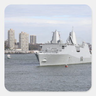 Sticker Carré Les marines et les marins équipent les rails