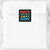 Sticker Carré Les mathématiques gardent dans l'espace Mathème En (Sac)