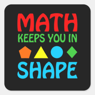 Sticker Carré Les mathématiques gardent dans l'espace Mathème En