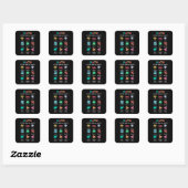 Sticker Carré Les maths vous gardent en équilibre (Feuille)