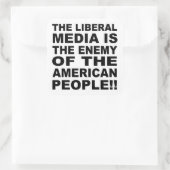 Sticker Carré Les médias libéraux sont l'ennemi du peuple (Sac)