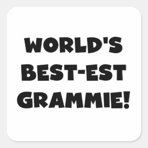 Sticker Carré Les meilleurs cadeaux Grammie Noir ou Blanc du mon