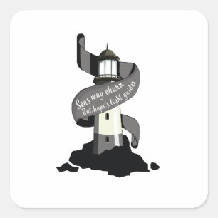 Sticker Carré Les mers peuvent se produire, mais les guides de l