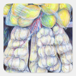 Sticker Carré Les Merveilles des Marchés Occidentaux, Singapour