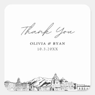 Sticker Carré Les monuments Mariages de Pasadena Favoriser le Me