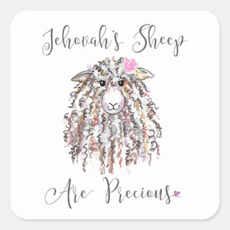 Sticker Carré "Les moutons de Jéhovah sont précieu