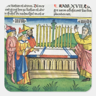 Sticker Carré Les numéros 17 1-11 personnels d'Aaron fleurit su