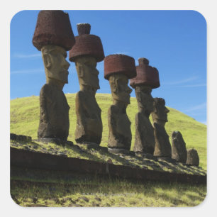 Sticker Carré Les objets Rapa Nui, île de Pâques