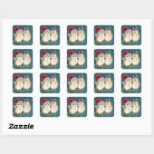 Sticker Carré Les Owls (Feuille)