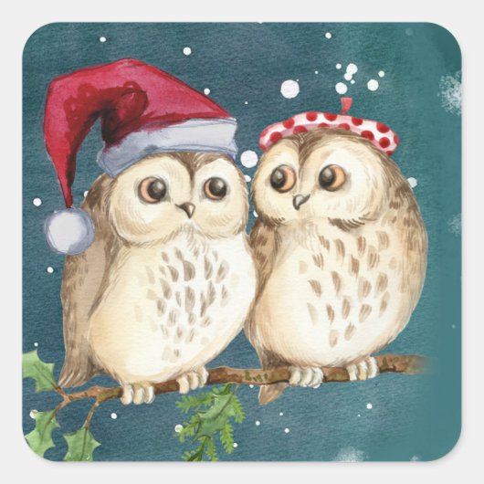 Sticker Carré Les Owls (Devant)