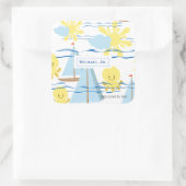 Sticker Carré Les patteries de Sunny Kid, Boat, Octopus et Sun C (Sac)