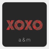 Sticker Carré Les Patters de Red Tartan (Devant)