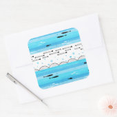 Sticker Carré Les poissons en mer (Enveloppe)