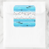 Sticker Carré Les poissons en mer (Sac)