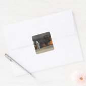 Sticker Carré Les pompiers neutralisent un feu (Enveloppe)