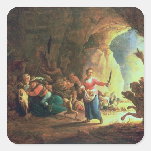 Sticker Carré Les portes de Hadès (Devant)