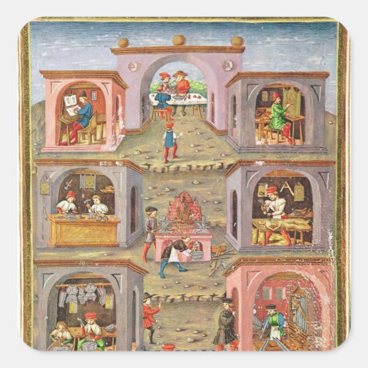 Sticker Carré Les professions (Devant)