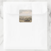 Sticker Carré Les pyramides du Caire, gravées par Daniel Havell (Sac)