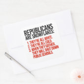 Sticker Carré Les républicains sont des flocons de neige (Enveloppe)