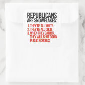 Sticker Carré Les républicains sont des flocons de neige (Sac)