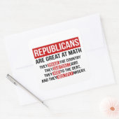 Sticker Carré Les républicains sont doués en maths (Enveloppe)