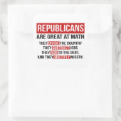 Sticker Carré Les républicains sont doués en maths (Sac)