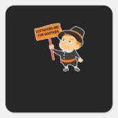Sticker Carré Les Restes Sont Pour Quitters Thanksgiving Classic (Devant)