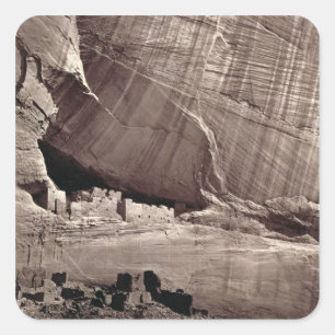 Sticker Carré Les ruines antiques du canyon de Chelle, 1873 (a