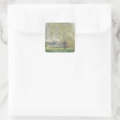 Sticker Carré Les saules Claude Monet 1880 (Sac)