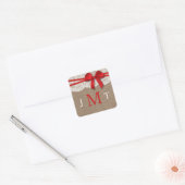 Sticker Carré Les sceaux de la collection de Mariages Rustic Red (Enveloppe)