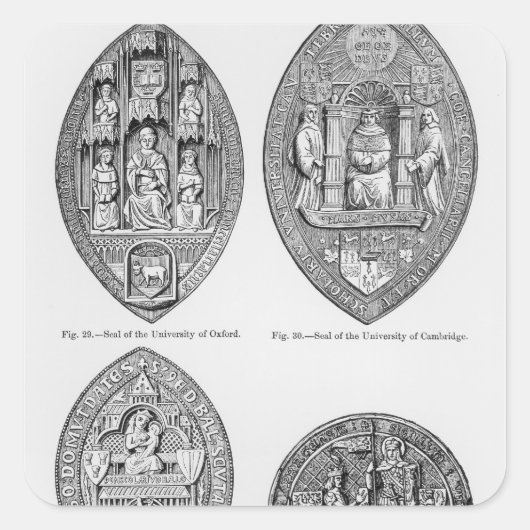 Sticker Carré Les sceaux des universités (Devant)