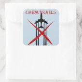 Sticker Carré Les sentiers ne sont pas bons en bleu (Sac)