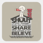 Sticker Carré Les toits crient (Devant)