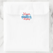 Sticker Carré Les voeux d'hiver chauds (Sac)