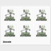 Sticker Carré Les Zombies mangent mes devoirs (Feuille)
