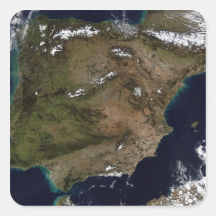 Sticker Carré L'Espagne et le Portugal 2