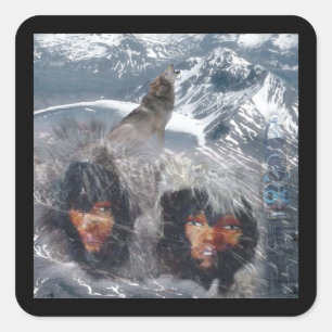 Sticker Carré L'esprit autochtone en Alaska