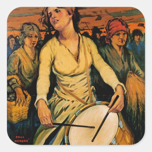 Sticker Carré L'Esprit de puissance féminine (Devant)