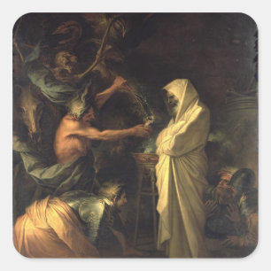 Sticker Carré L'esprit de Samuel apparaissant à Saul au hous