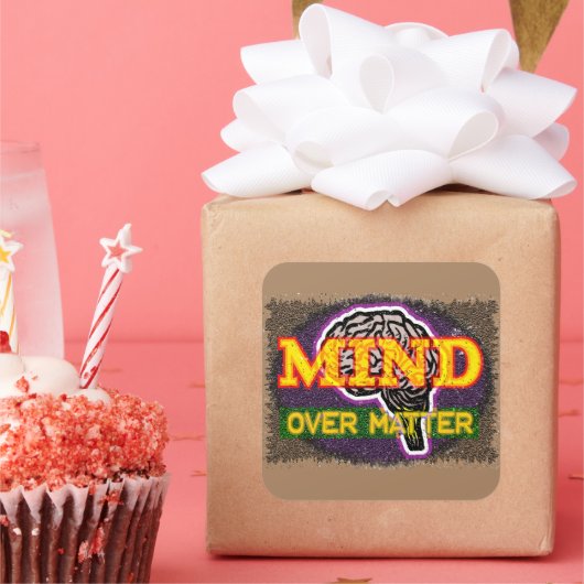 Sticker Carré L'esprit sur la matière (Fête)