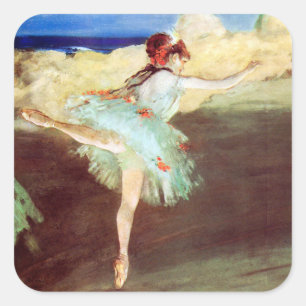 Sticker Carré L'étoile : Danseuse sur Point by Degas
