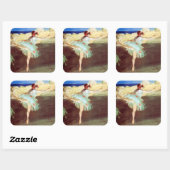 Sticker Carré L'étoile : Danseuse sur Point by Degas (Feuille)