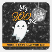 Sticker Carré Let's BOOgie Disco Halloween (Devant)