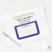 Sticker Carré Let's Party! 50th Class Reunion custom (Enveloppe)