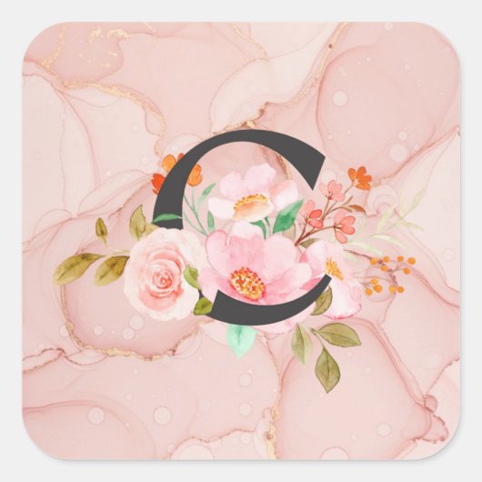 Sticker Carré Letter C (Devant)