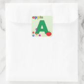 Sticker Carré LETTRE Apple A (Sac)